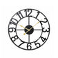 Yezi Wall Clock Silent Quartz 40cm Easy Read Dial for Bedroom Decor Black