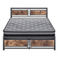 Metal Bed Frame Mattress Base Set Wood Queen