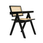 Levede 6x Black Wicker Armchair Dining Chair