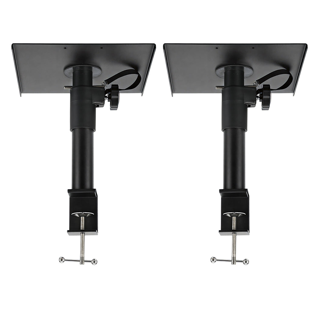 Levede 2x Desk Clamp Speaker Stands Set Adjustable Rotatable Monitor CD Player