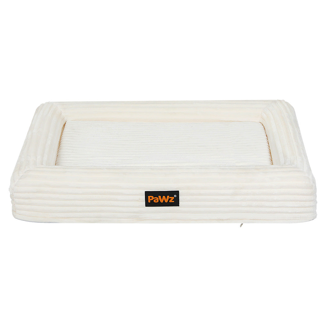 Pawz XXL Size Orthopedic Dog Bed with Corduroy Removable Cover Waterproof Washable Beige
