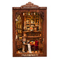 Bo Peep Book Nook Kit For Adults Miniature Bookstore Model with Warm LED Walnut