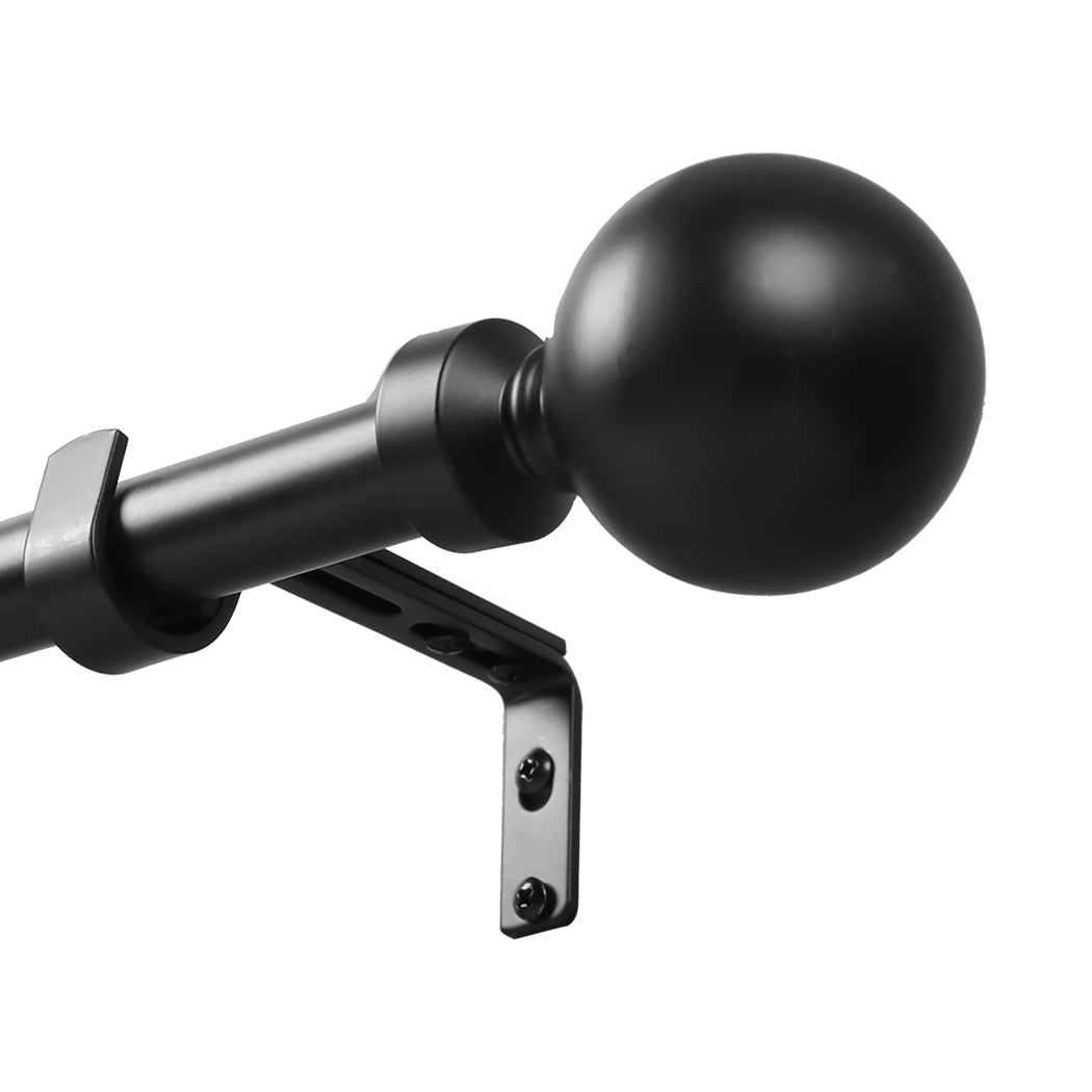 Marlow Steel Curtain Rod Quiet Rail Black