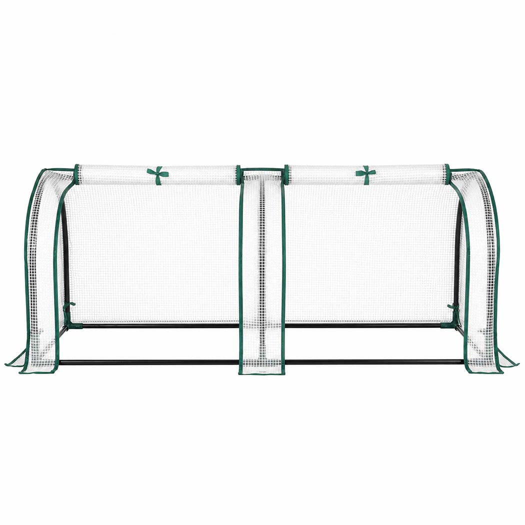 Lambu Mini Greenhouse Dual Zone PE Cover Tunnel Frame for Garden Transparent
