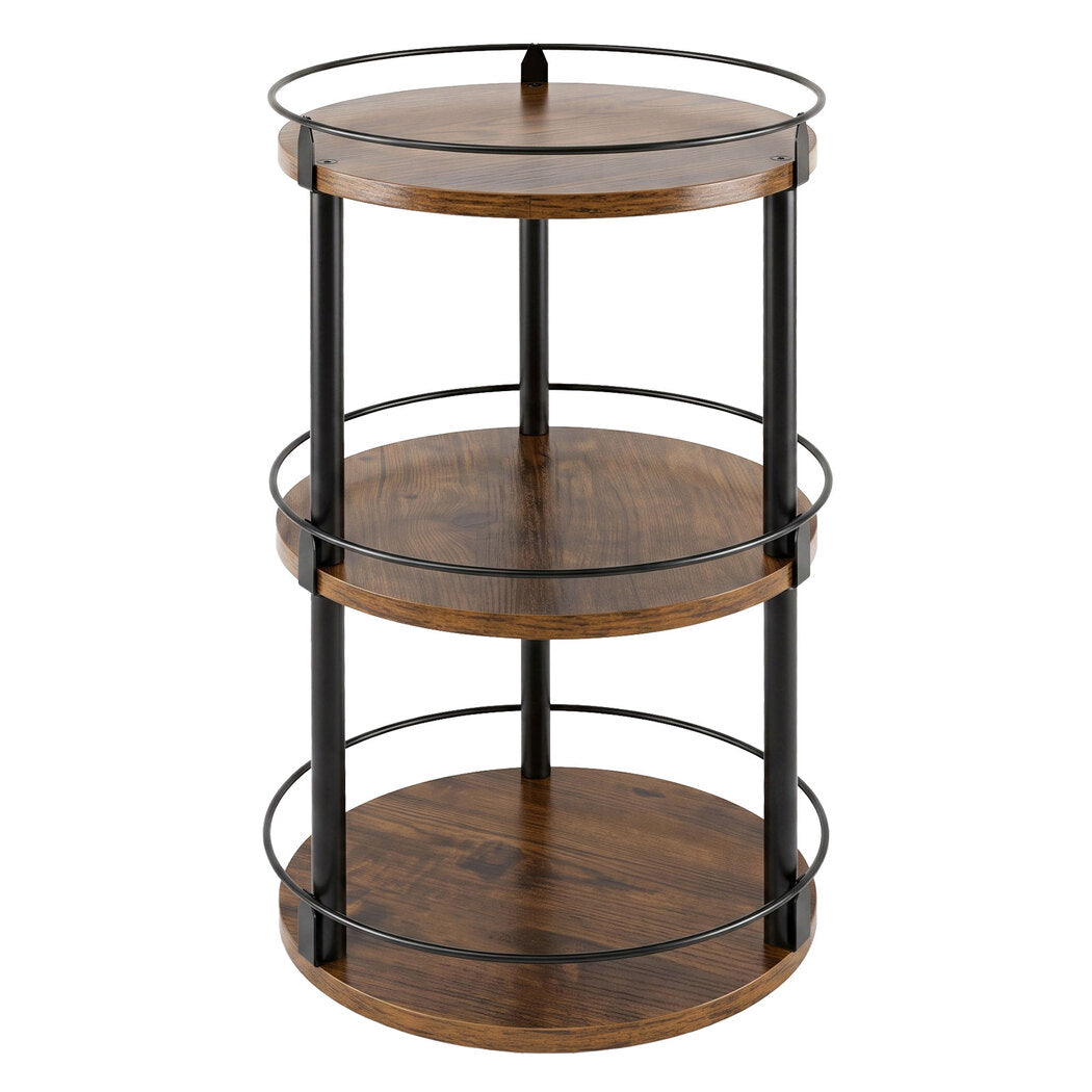 Toque Lazy Susan Turntable 3 Tier 360° Spin Pantry Organiser For Kitchen Brown