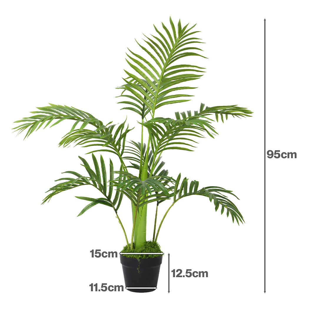 Lambu Artificial Oak Tree Lifelike Fake Leaves Artificial Plants Indoors 95cm