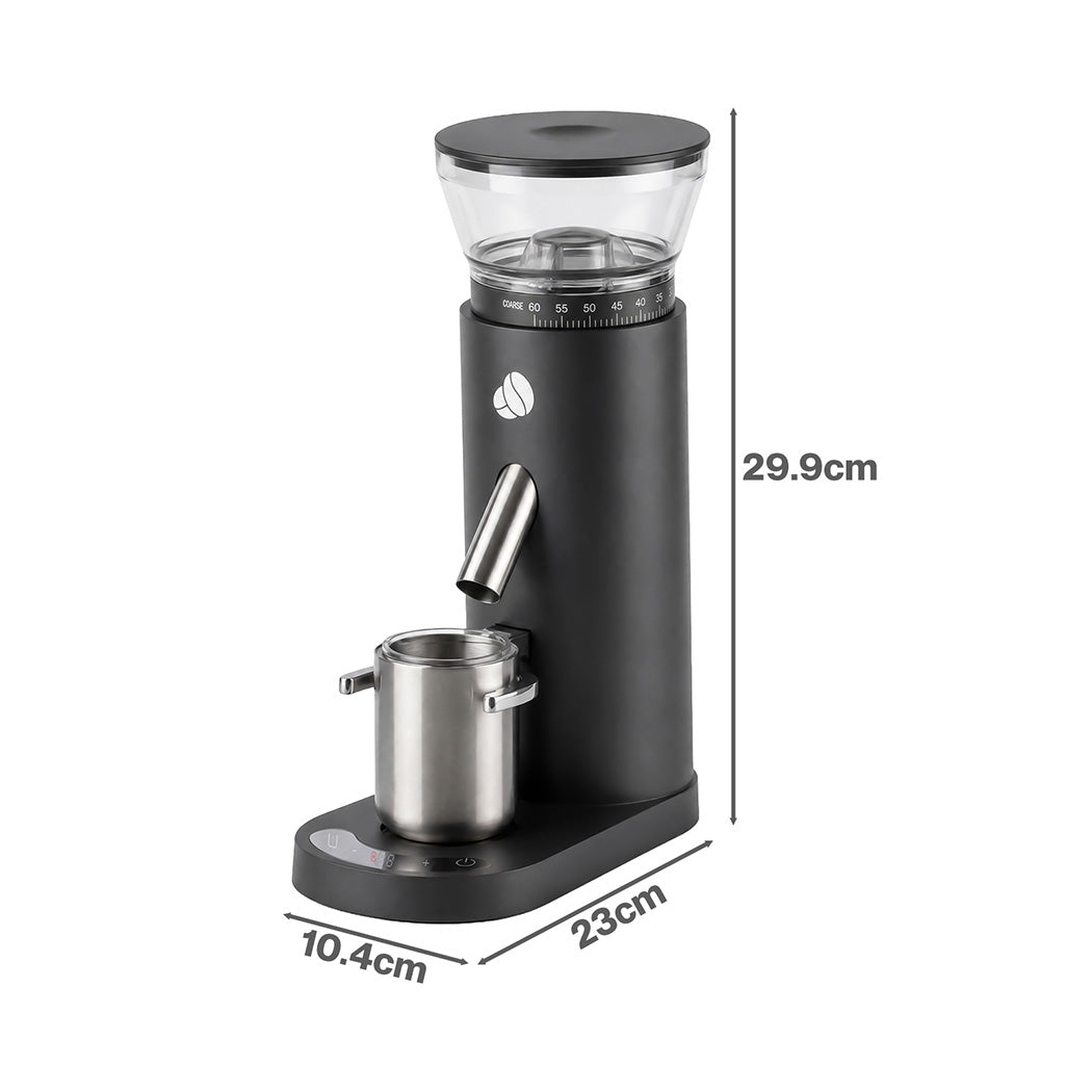 Spector Coffee Grinder USB Rechargeable Timer Memory 60 Settings Black