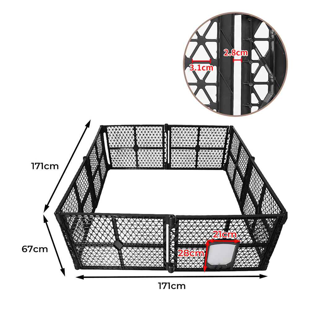 PaWz Pet Playpen Folding Dog Plastic L Large