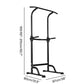 Centra Power Tower Pull Up Bar Dip Station Adjustable Home Gym 150kg Black
