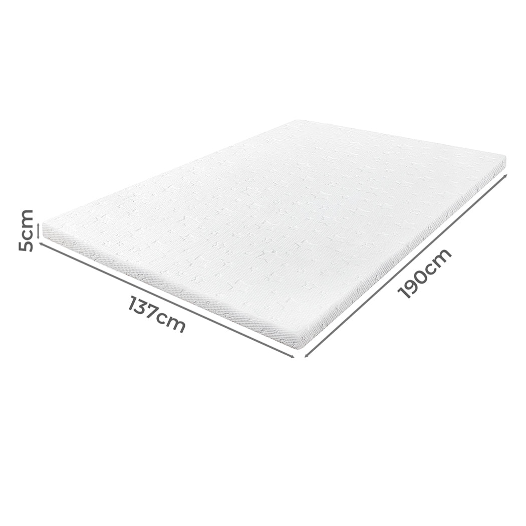 Dreamz Dual-layer Memory Foam Mattress Topper Double