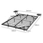 Levede Double Bed Frame Floating Frame with Storage Shelves RGB Lights Black