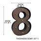 LED Metal Number Lights Free Standing