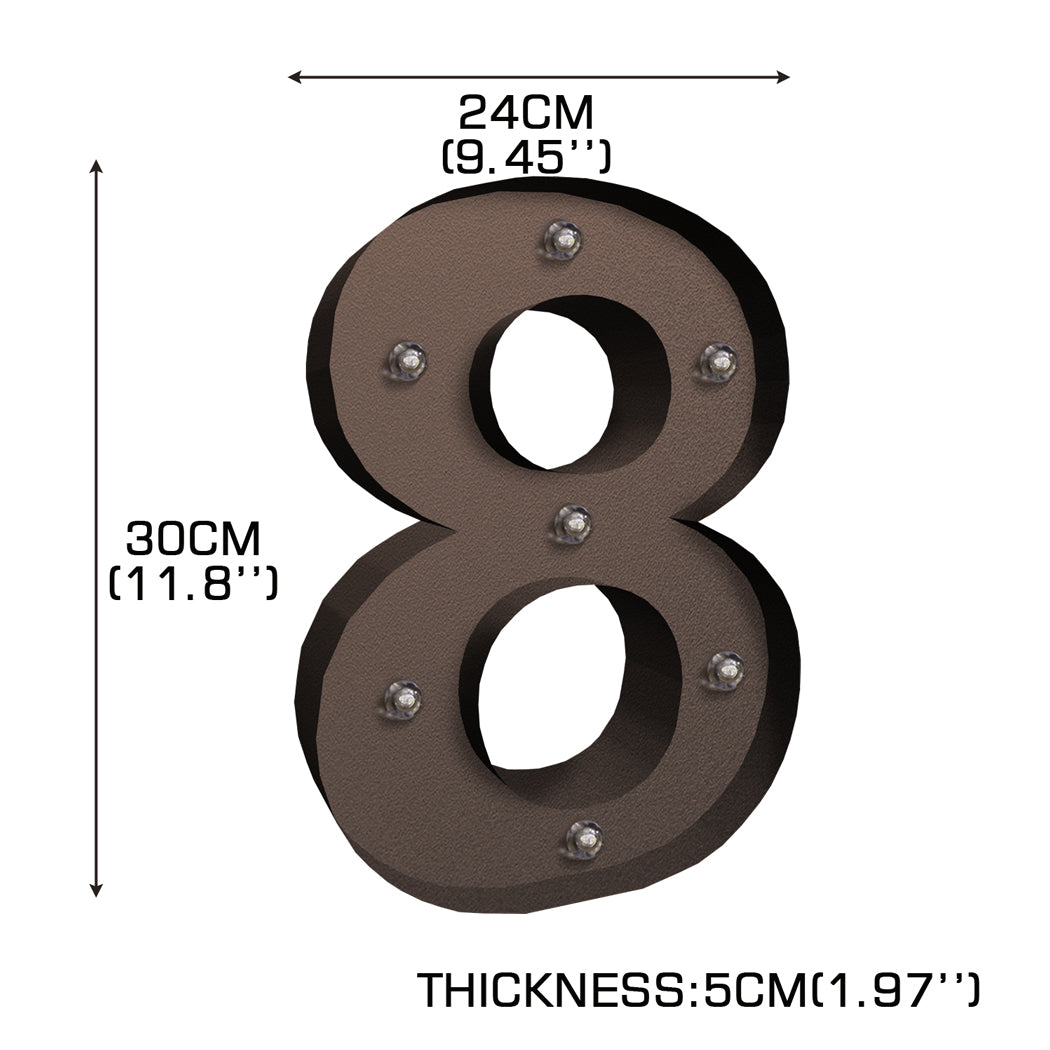 LED Metal Number Lights Free Standing