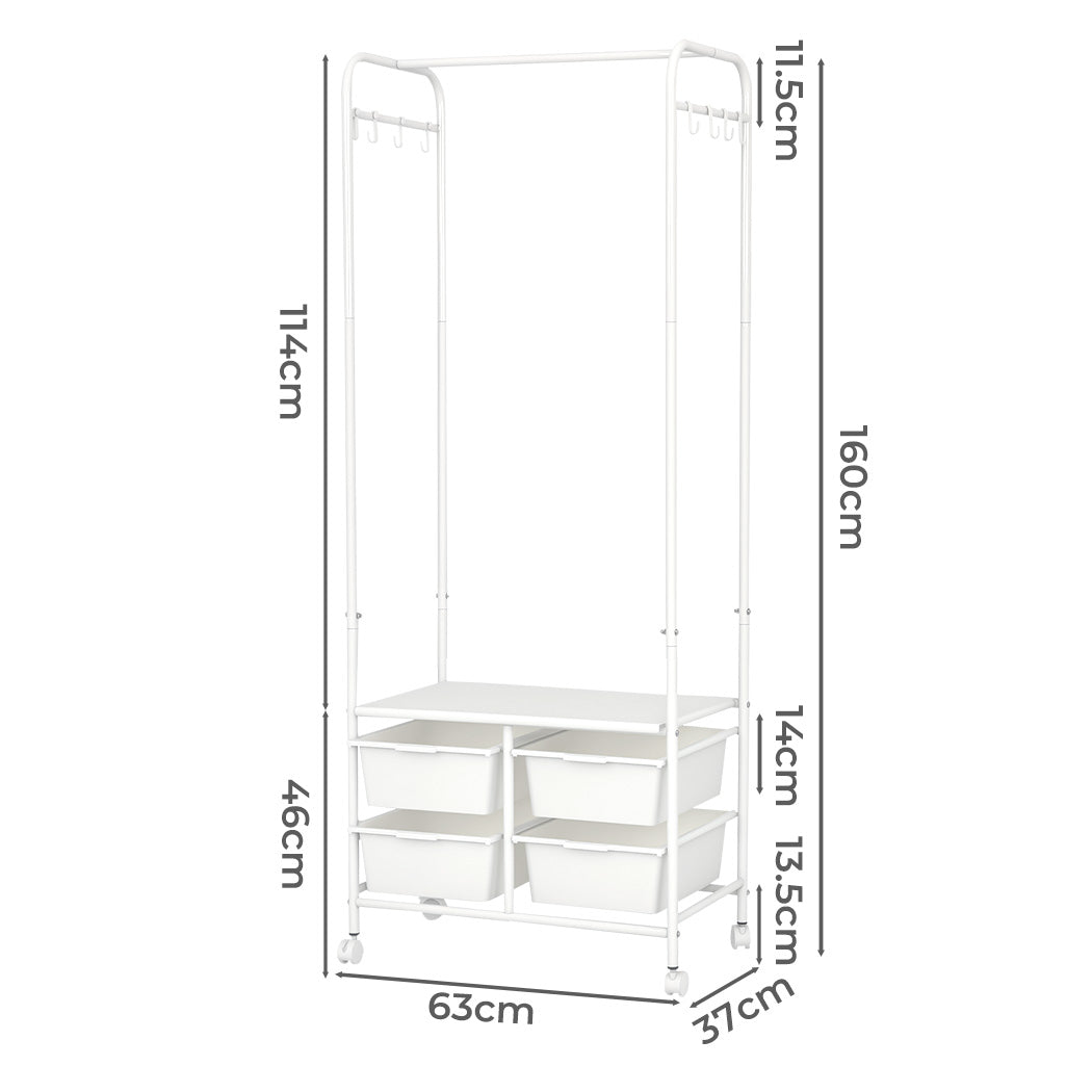 Levede 63CM Clothes Rack Stand Heavy Duty Hanging