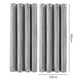 Marlow Velvet Blackout Curtains 2-Panel Room Darkening Eyelet Curtains Grey