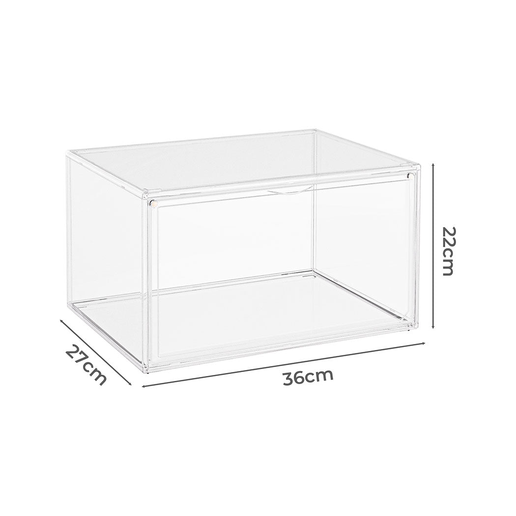 Stacked 6Pc Shoe Box Storage Display Stackable