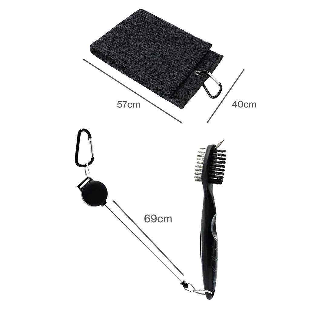 Centra Golf Essentials Kit Must Accessories Set 11Pc Golf Gifts for Men Black