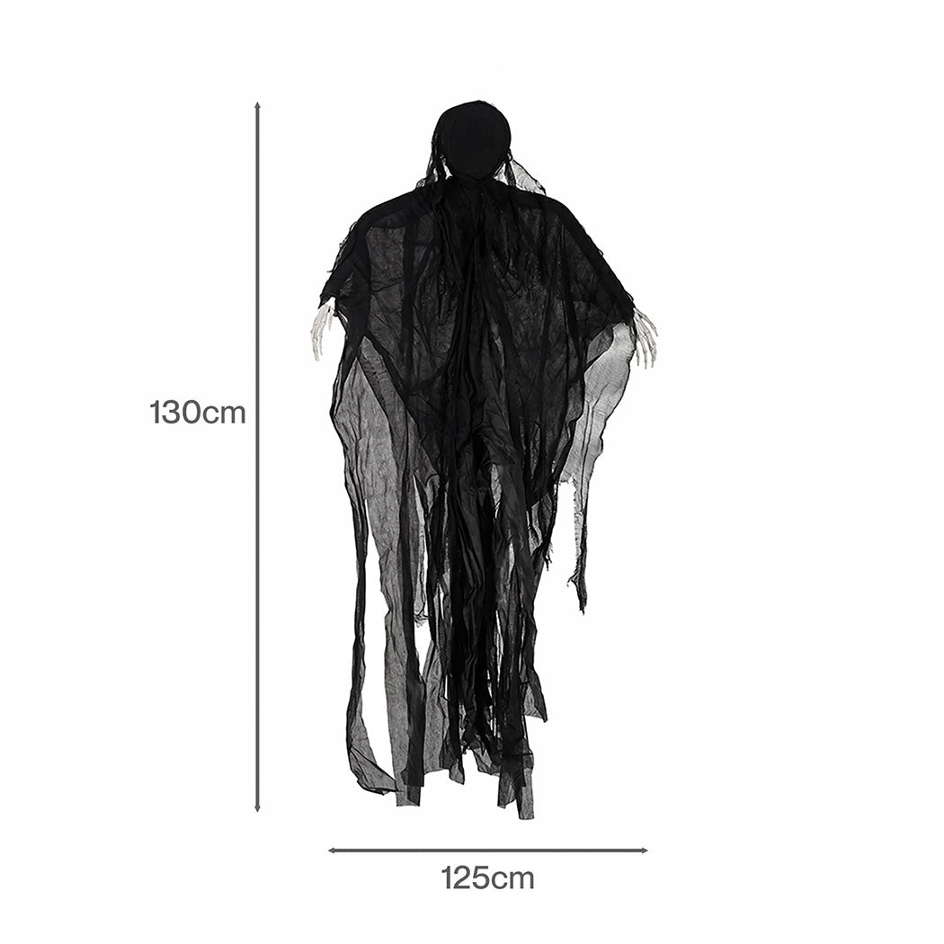 Yezi Halloween Decorations Grim Reaper 130cm Black Polyester Foam