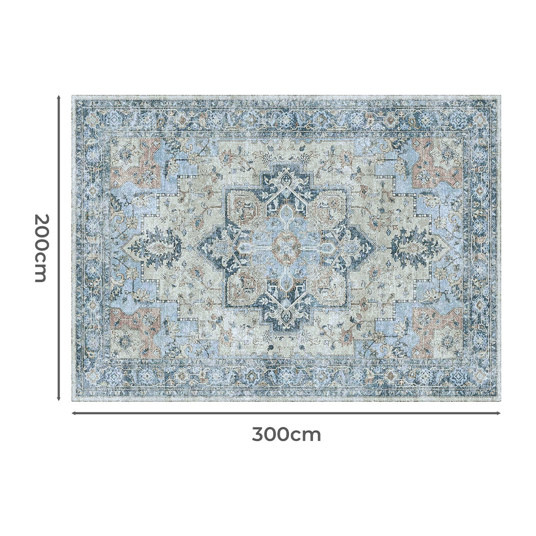 Marlow Floor Rug Vintage Polyester Washable Area Rugs