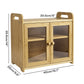 Toque Bread Bin 2 Tier Bamboo Bread Box Kitchen Counter Storage Container 20L