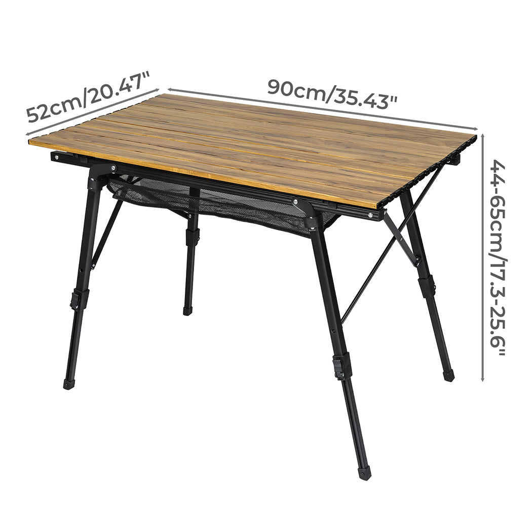 Levede Folding Camping Table Portable Aluminium BBQ Desk Rollup Picnic Outdoor