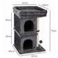 Pawz Cat Tree Cat Tower Top Perch Sisal Post E1 Particle Board Dark Grey