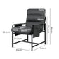 Levede Metal Framed Lounge Chair Linen in Dark Grey