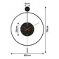 Yezi Round Wall Clock 60cm Large Modern Home Decoration