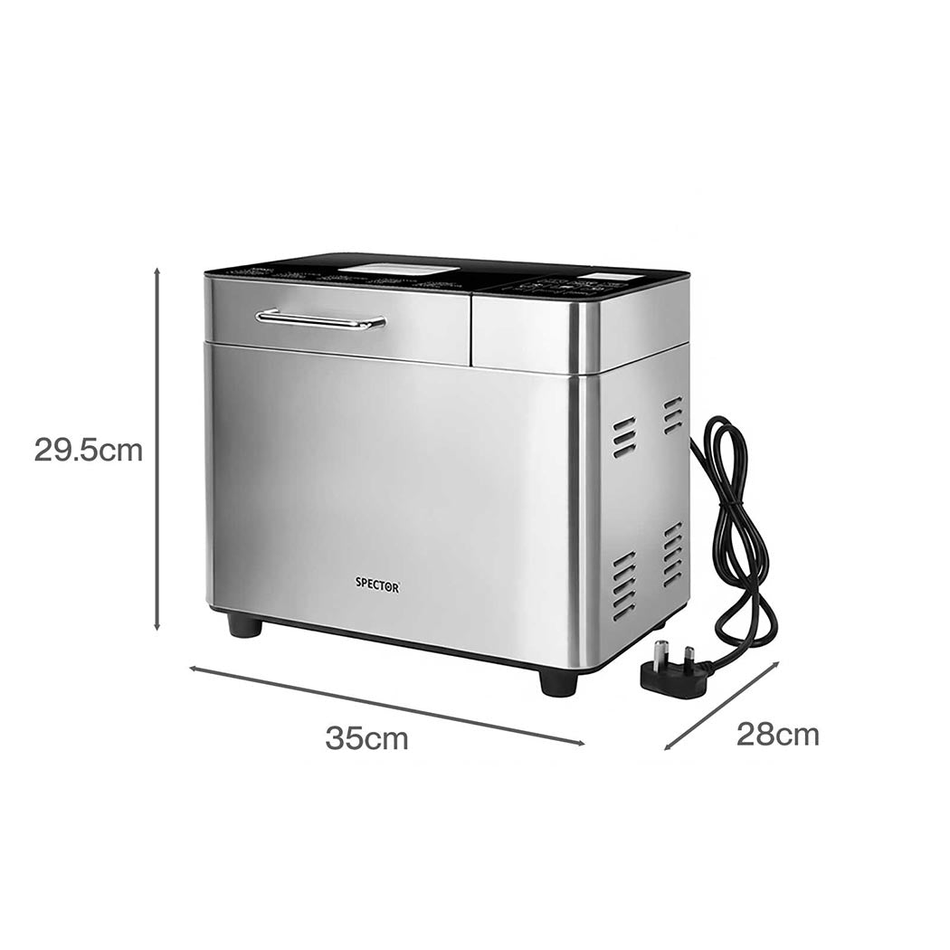 Spector Bread Maker Machine 25-In-1 15H Timer Smart Touch LCD for Home Baking