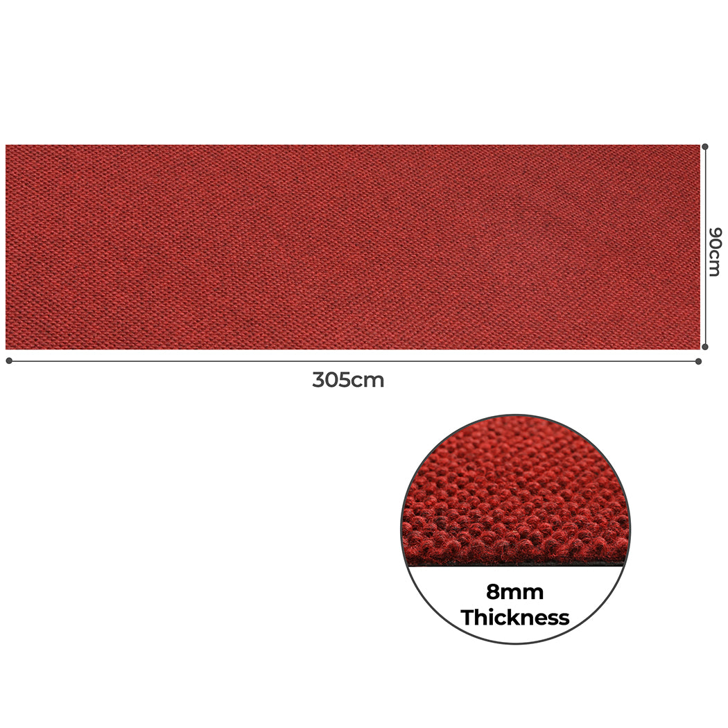 Marlow Extra Large Floor Rug Outdoor 90cm x 305cm Red
