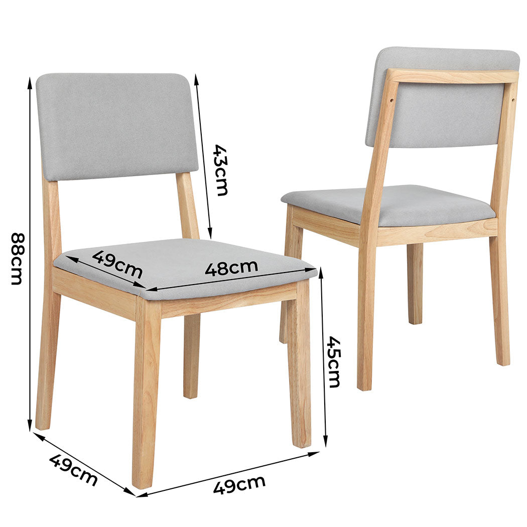 Levede 2x Dining Chair Armless Upholstered Seat
