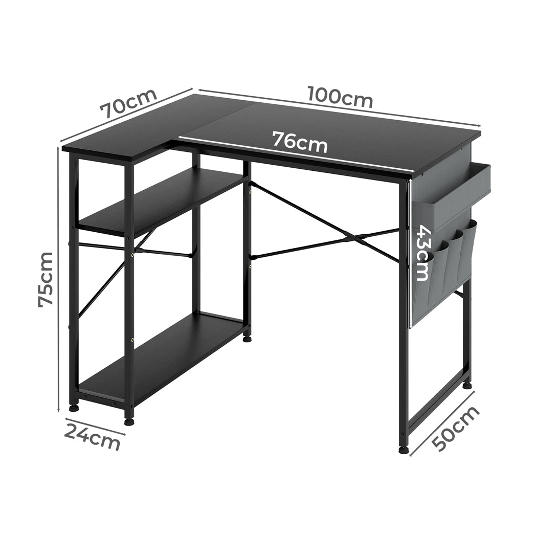 Levede L-shaped Gaming Computer Desk Corner Table Home