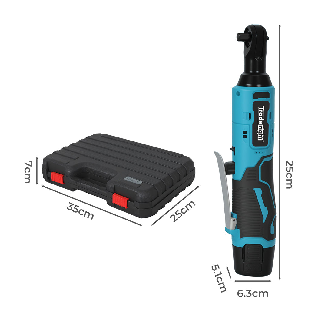 Traderight Cordless Ratchet 12V 42N.M 3/8" Drive Kit