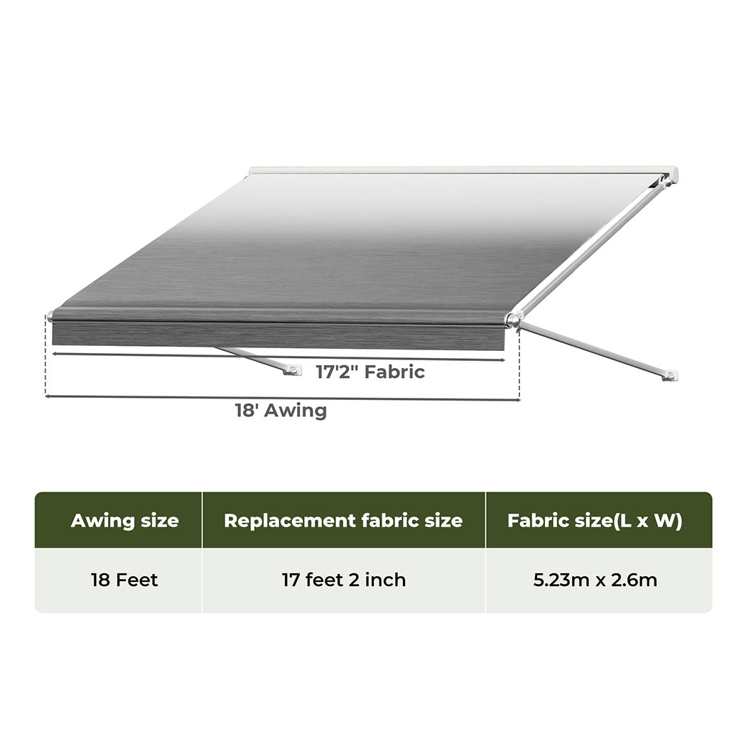 Manan 18FT RV Awning Fabric Replacement 18.05oz Caravan