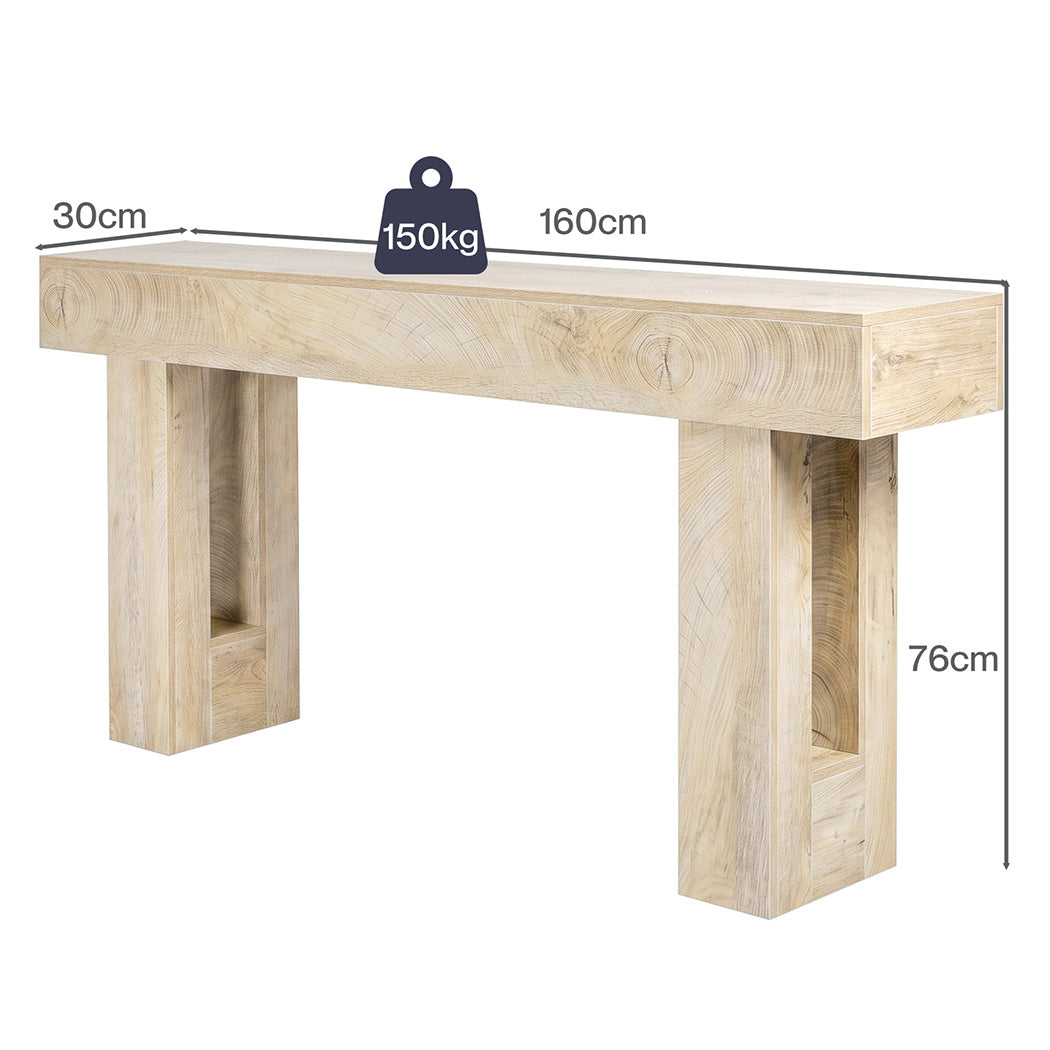 Levede Console Table 160cm Sofa Table Narrow Entryway Hallway Living Room Wood