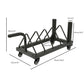 Centra Horizontal Bumper Plate Rack with Wheels Barbell Weight Storage Holder