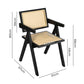 Levede 2x Black Wicker Armchair Dining Chair