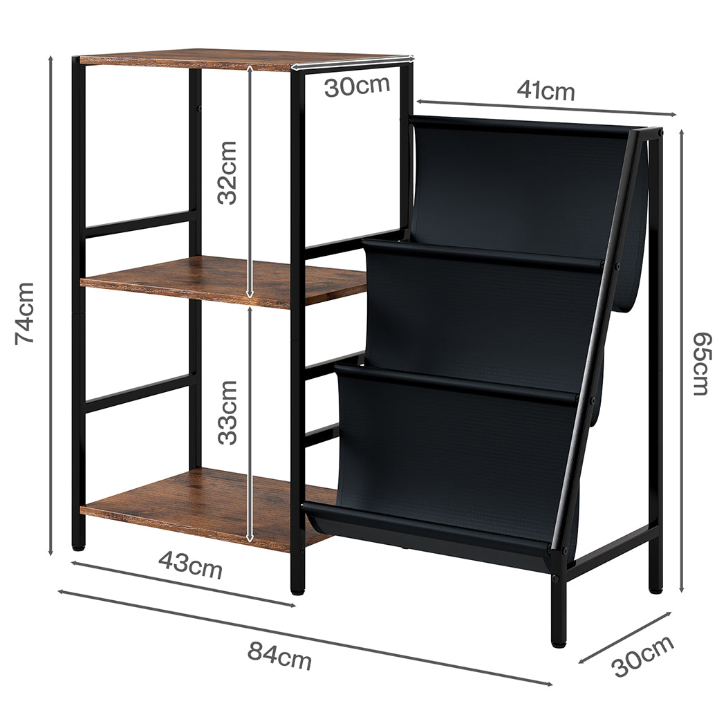 Levede 3-Tier Record Player Stand Vinyl Storage Up to 200 Albums Turntable Table