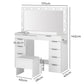 Levede Dressing Table LED Makeup Mirror Stool Set Vanity Desk Cabinet 10 Drawers