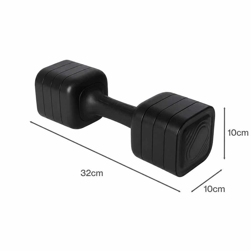 Centra Dumbbell Set Adjustable Dumbbells With TPU Grip For Home Gym Black 2pc