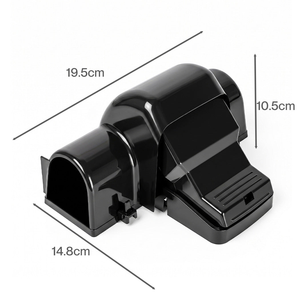 Toque UE Mouse Trap Quick Trigger Catch Safe Reusable Indoor Outdoor Black 4pc