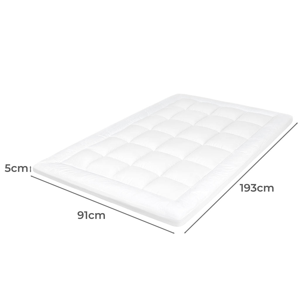 Dreamz Mattress Topper Pillowtop Cover Protector Single