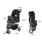 PaWz Large Pet Stroller Dog Cat Carrier Black