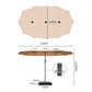 Centra 4.5M Double-sided Patio Umbrella Outdoor Umbrella Base Stand Khaki