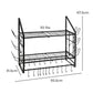 Toque Pot Rack Wall Mounted 2 Tier Hanging Cookware Organizer 20 Hooks Pan Rack