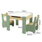 Levede Kids Table and Chairs Set 3-in-1 Chalkboard Storage Learning Dining Desk