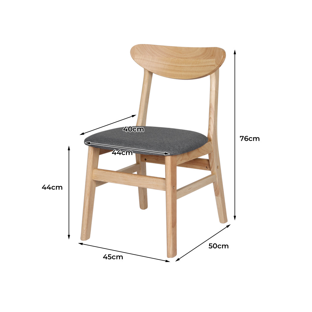 Levede 8xDining Chairs Kitchen Chair Nature