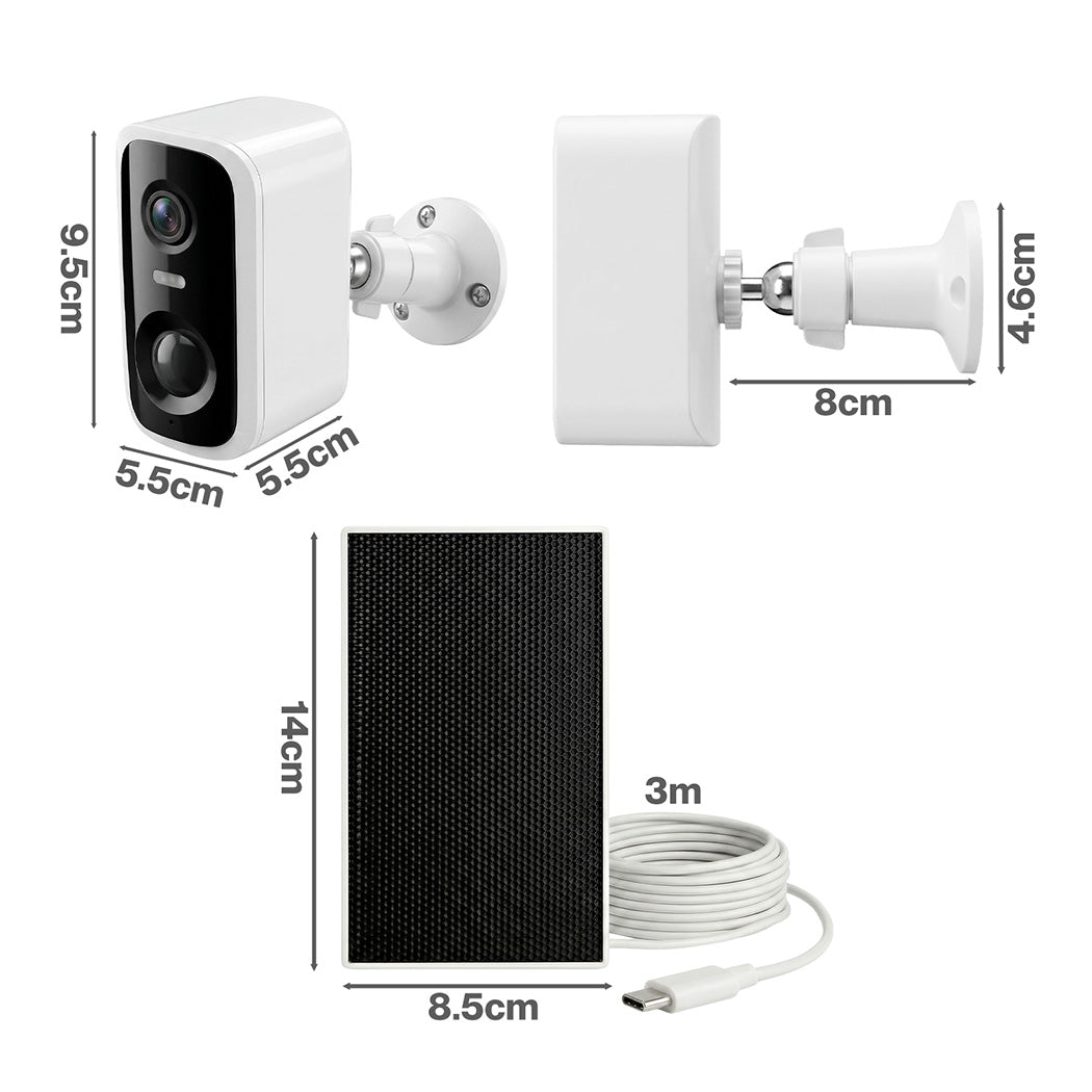 Spector 2K Wireless Security Camera IP65 Alexa 4MP PIR AI Motion Detection Wi-Fi
