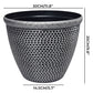 Toque Plastic Plant Pots 30cm Outdoor Garden Planter 2 Pcs With Drainage Holes
