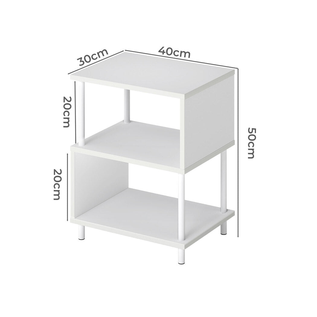 Levede Modern Side Table 3‑Tier Storage Bedside Table